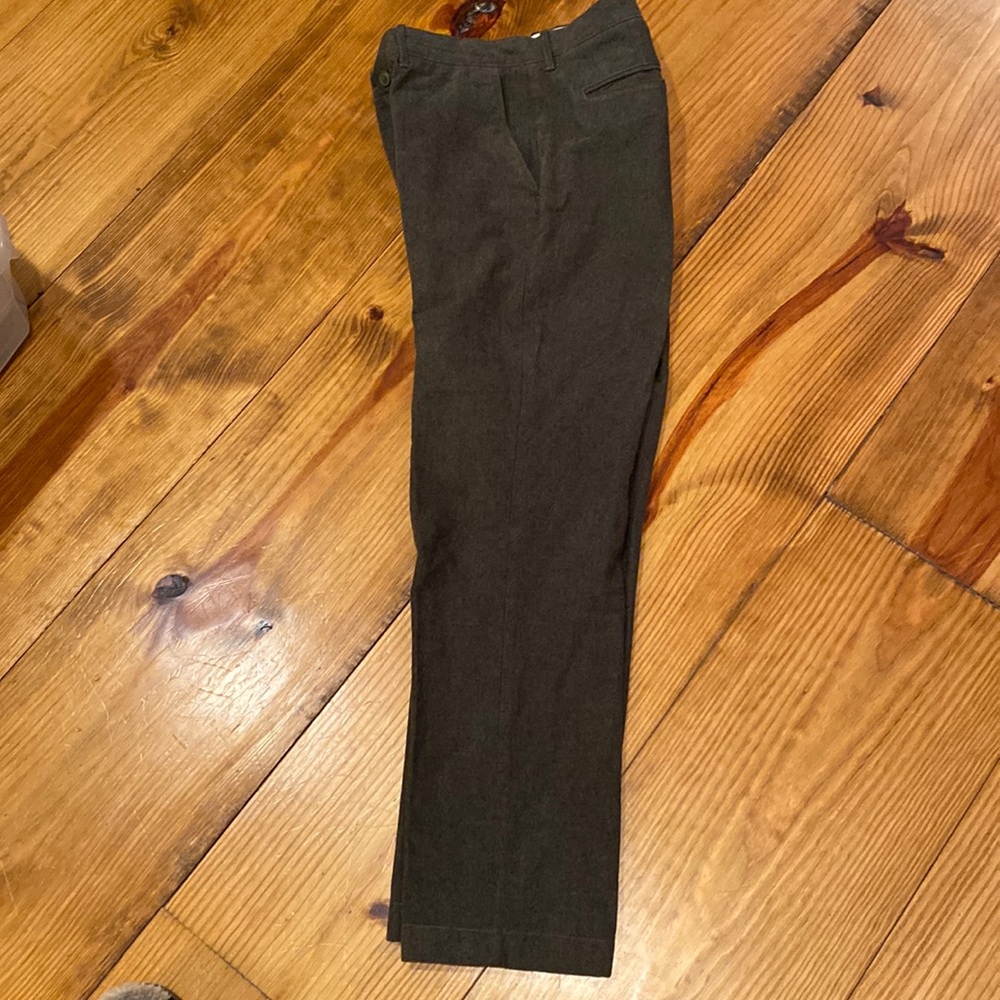 Men’s J Crew olive casual/dress pants, 36 x 30, good condition